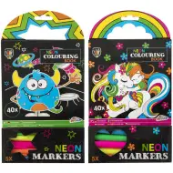 Grafix Neon 40-listová omaľovánka so 5 fixkami