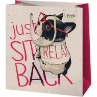 Green Grass Strážny pes s vzorom strednej veľkosti darčeková taška 18x10x23cm