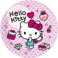 Hello Kitty 8-dielna sada papierových tanierov 23 cm