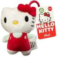 Hello Kitty plyšový prívesok na tašku, 12 cm - červený