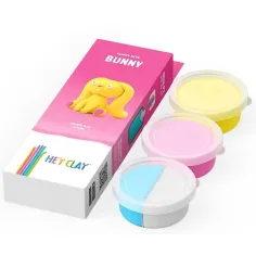 Hey Clay: Mäkká zajačiková figúrka s plastelínovou sadou obrázok 2