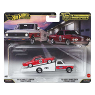 Hot Wheels: 72 Chevy Ramp Truck nosič áut a 66 Chevrolet Corvair autíčko 1/64 - Mattel