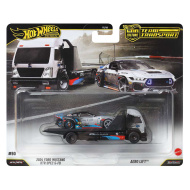 Hot Wheels: Aero Lift autotransportér a model 2024 Ford Mustang RTR SPEC 5‑FD v mierke 1:64 - Mattel