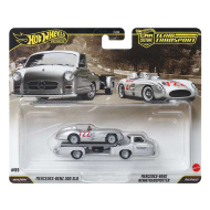 Hot Wheels: Mercedes‑Benz Renntransporter (autoprepravník) a Mercedes‑Benz 300 SLR autíčko 1/64 - Mattel