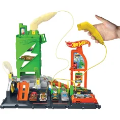 Hot Wheels: Mestská čerpacia stanica s dráhou a 1 malým autom - Mattel obrázok 4