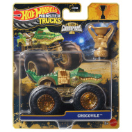 Hot Wheels Monster Trucks: Crocovile šampión monster autíčko s pohárom 1/64 - Mattel
