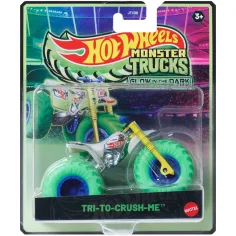 Hot Wheels Monster Trucks: Try-To-Crush-Me autíčko svietiace v tme 1/64 - Mattel