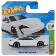 Hot Wheels: Porsche Taycan Turbo S biele modelové autíčko 1/64 - Mattel