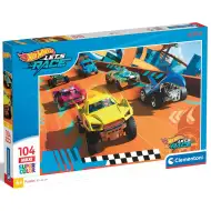 Hot Wheels preteky s 104-dielnym maxi supercolor puzzle - Clementoni