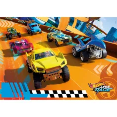 Hot Wheels preteky s 104-dielnym maxi supercolor puzzle - Clementoni obrázok 2