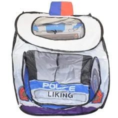 Hrací stan pre policajné auto s sieťovanými oknami 99x50x50cm obrázok 3