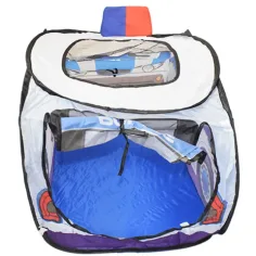 Hrací stan pre policajné auto s sieťovanými oknami 99x50x50cm obrázok 4