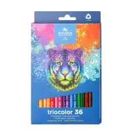 ICO: Koh-I-Noor 3135 Šesťhranné farebné ceruzky v krabičke s tigrom, 36 kusov