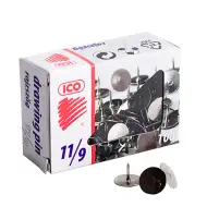 ICO: Pripínačky kovové 11/9, 100ks