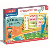 Interaktívne pero s číslami, 500 kvízov, rozvoj zručností - Clementoni