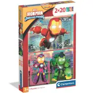 Iron Man a jeho úžasní priatelia 2x20dielne Supercolor puzzle - Clementoni
