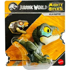 Jurassic World: Kúsavá mini zelenkastá figúrka velociraptora - Mattel