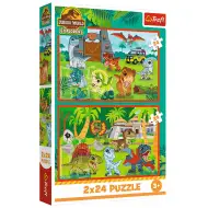 Jurassic World malé dinosaury 2x24ks puzzle - Trefl