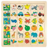 Drevené puzzle na doske 2. verzia