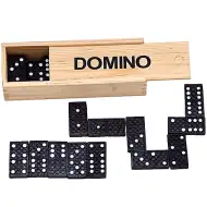 Klasické domino v drevenej krabici