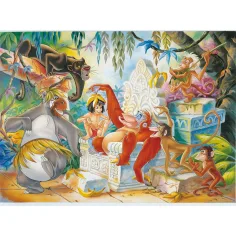 Kniha džungle 2 v 1, 108-dielne puzzle a omaľovánka 50x35 cm - Lisciani obrázok 3