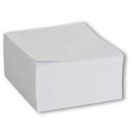 Kockovaný poznámkový blok 8,5 × 8,5 × 4 cm, s 500 listami, biely, lepený
