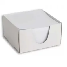 Kockový poznámkový blok 9×9×5 cm, 500 listov, biely, v krabičke