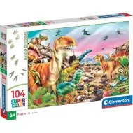 Krajina dinosaurov 104-dielna Supercolor puzzle - Clementoni