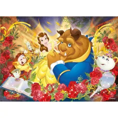 Kráska a zviera 2 v 1, 108-dielne puzzle a omaľovánka 50x35 cm - Lisciani obrázok 2