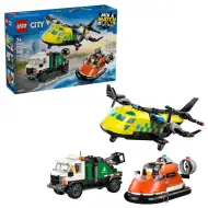LEGO® City: Lietadlo, vozidlo s výsuvnou plošinou a vznášadlo remix (60505)