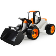 LENA: GIGA TRUCKS obrovský čelný nakladač v oranžovo-béžovej farbe, 67 cm