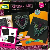 LENA: Kreatívna súprava na tvorbu obrázkov z priadze s motívom motýľa a srdca