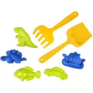 LENA: Sada do pieskoviska s lopatkou a hrabličkami v sieti, 7-dielna