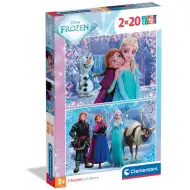 Ľadové kráľovstvo magické dobrodružstvo 2x20 ks supercolor puzzle - Clementoni