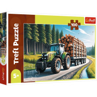 Lesný traktor 100-dielkové puzzle - Trefl