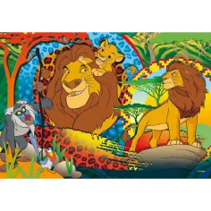 Leví kráľ 2 v 1 24-dielne Eco maxi puzzle a omaľovánka 70x50 cm – Lisciani obrázok 3