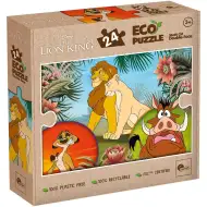 Leví kráľ 2 v 1 24-dielne Eco mini puzzle a omaľovánka 35x25 cm - Lisciani