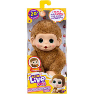 Little Live Pets: Mini Maki Pepi Peach interaktívna krémová opička