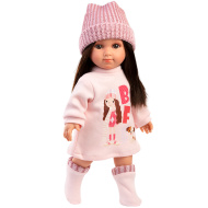 Llorens: Bábika Sara 35 cm v ružovej pletenej čiapke