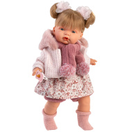 Llorens: Joelle 38 cm plačúca bábika so strapcovým šálom