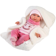 Llorens: Mimi 42 cm plačúca bábika s bielym nosičom