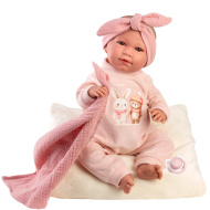 Llorens: Mimi 42 cm vysoká plačúca bábika s vankúšom a prikrývkou