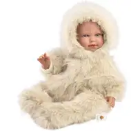 Llorens: Plačúca bábika Alicia s cumlíkom, 45 cm, v zamatovom kabátiku.