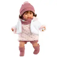 Llorens: Plačúca bábika Carla 42 cm s cumlíkom v hviezdičkových šatách