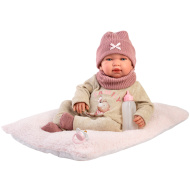 Llorens: Tina, 44 cm vysoká novorodenecká bábika s mäkkým vankúšom