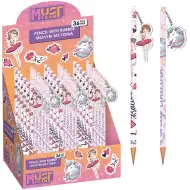 Luna: Dievčenská grafitová ceruzka s gumou s dvoma rôznymi vzormi, 1 ks