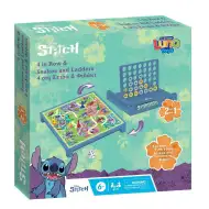 Luna: Disney Stitch 2 v 1 spoločenská hra - Hady a rebríky a Štyri v rade