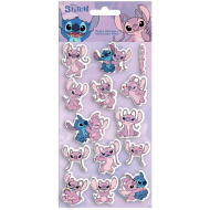 Luna: Disney Stitch a Angel sada 3D vypuklých nálepiek na hárku 10 × 22 cm