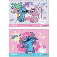 Luna: Disney Stitch kreatívny skicovník na vyfarbovanie s nálepkami a so šablónou v rôznych prevedeniach