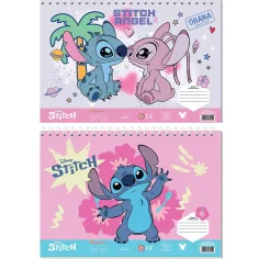 Luna: Disney Stitch kreatívny skicovník na vyfarbovanie s nálepkami a so šablónou v rôznych prevedeniach